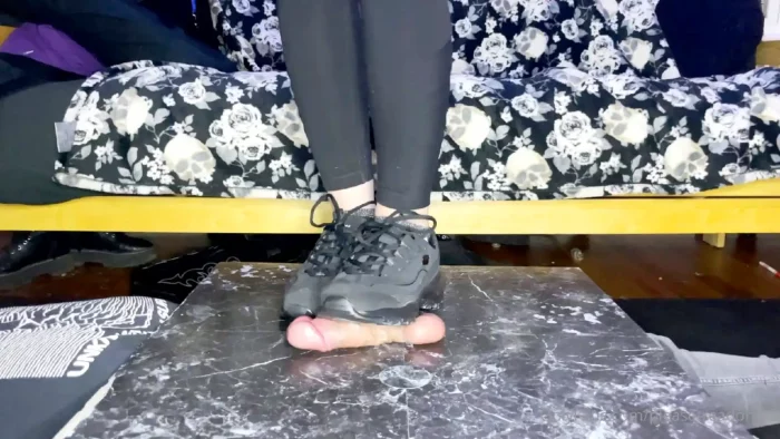 Sneaker Cock Crush With Hard Stomping While His Cock Erupts - PLEASE TREAD ON ME - MP4