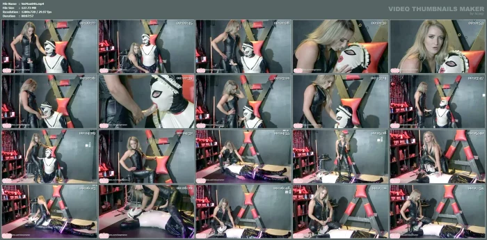 Latex Maid Blowjob Training - Mistress Courtney - SISSY MANOR - MP4