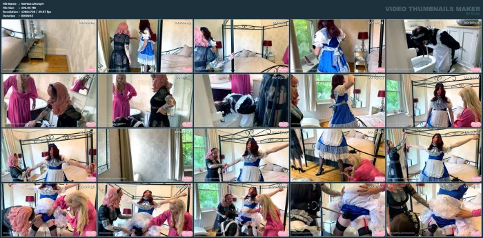 Tied, Tickled, Torment, Toilet Maid Part 1 - Miss Patricia And Ava Von Medisin - SISSY MANOR - MP4