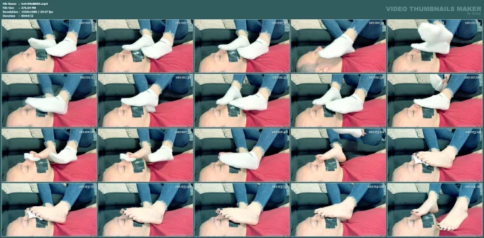 After A Long Day, I Enjoy It When My Slave Smells My Sweaty Socks! - SOCKSFEET MISTRESS NINA - MP4