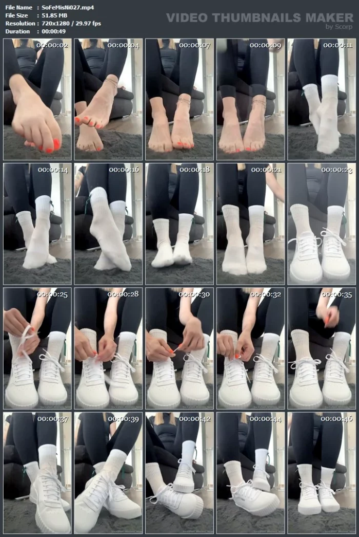 Do You Like My Sports Outfit - SOCKSFEET MISTRESS NINA - MP4