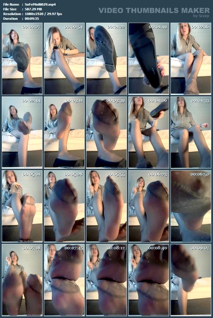 Do You Want To Be My Good Boy Kneel Down And Lick Her Clean - SOCKSFEET MISTRESS NINA - MP4