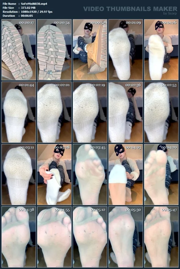 Enjoy My Smelly And Dirty Nike Socks, Don't Forget My Sweaty Nylons! - SOCKSFEET MISTRESS NINA - MP4
