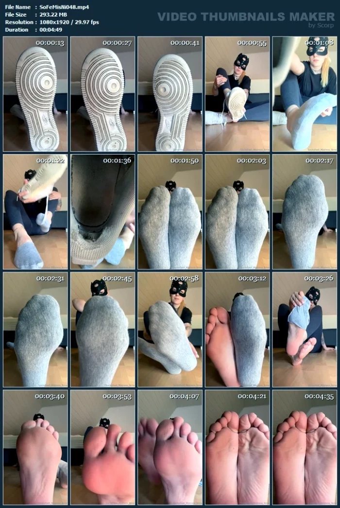 If The Mistress Wants The Slave To Smell Her Feet, Then You Have To Do It! - SOCKSFEET MISTRESS NINA - MP4