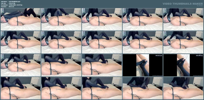 I Love It When My Slave Doesn't Escape My Sweaty Nylons! - SOCKSFEET MISTRESS NINA - MP4