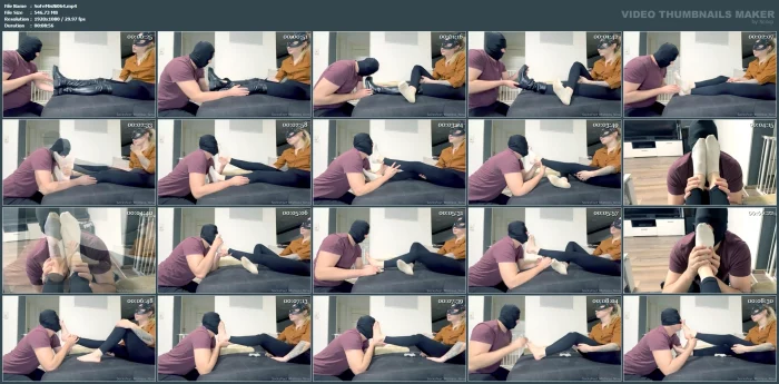 I Love To Press My Dirty And Sweaty Socks Into My Slave's Face! - SOCKSFEET MISTRESS NINA - MP4