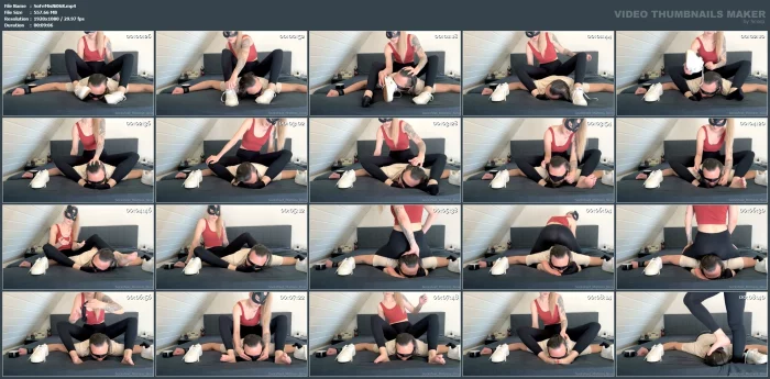 I Tied Up My Slave, Sat On Him And Let Him Smell My Smelly Socks And Feet - SOCKSFEET MISTRESS NINA - MP4