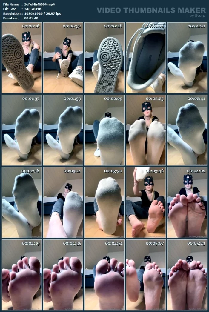 My Dirty White Pedsocks Need Some Attention And It's Best To Clean Them Right Away - SOCKSFEET MISTRESS NINA - MP4