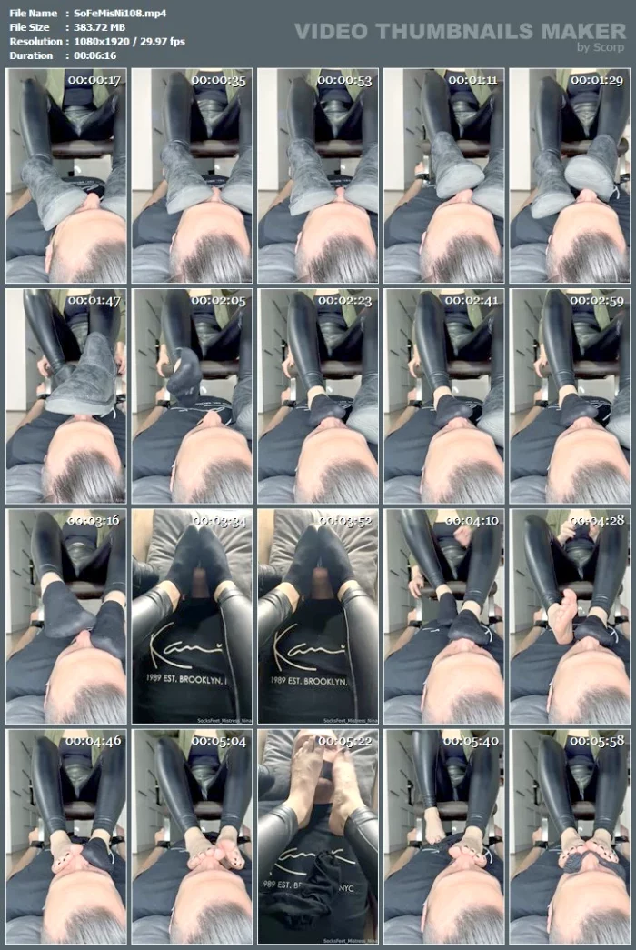 Nice To Have A Slave On Which I Can Rest My Feet - SOCKSFEET MISTRESS NINA - MP4