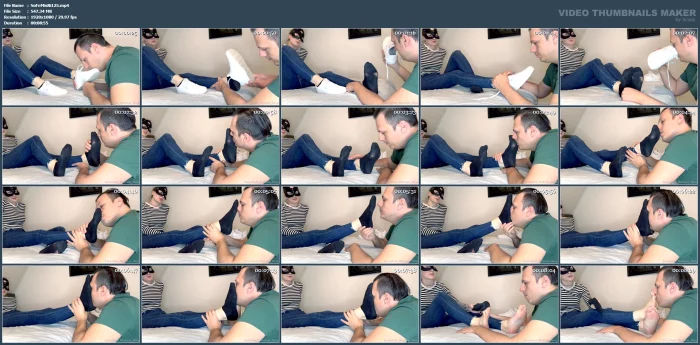 Sweaty And Worn Socks, Just Like My Slave Loves It! - SOCKSFEET MISTRESS NINA - MP4