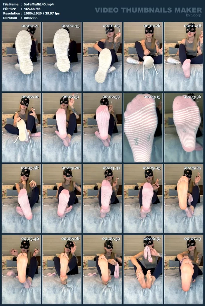 While I Smoke, You Have To Smell! - SOCKSFEET MISTRESS NINA - MP4
