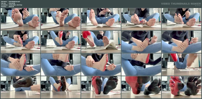 You Lick The Paint Off My Feet! - SOCKSFEET MISTRESS NINA - MP4
