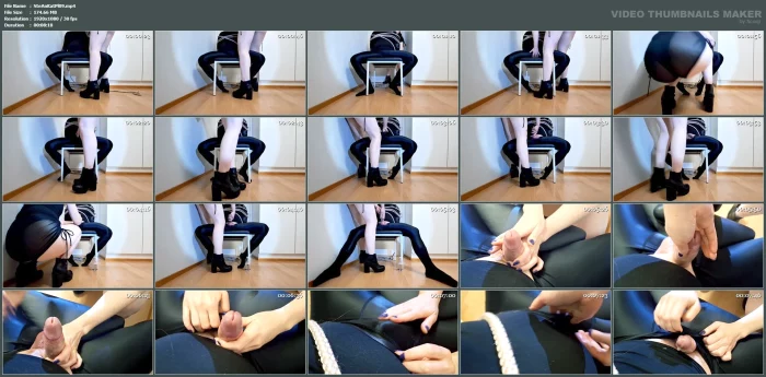 I Tied Him Up And Made Him Mess His Pants, Femdom Bondage Handjob Cumshot And Post Orgasm Tease - STEVE AND KATIE PLAY - MP4