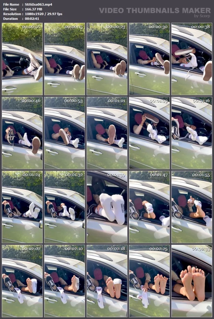 I Always Get Comfy During Road Trips… Shoes Off, Socks Too - STILLSINNING ISABELA - MP4