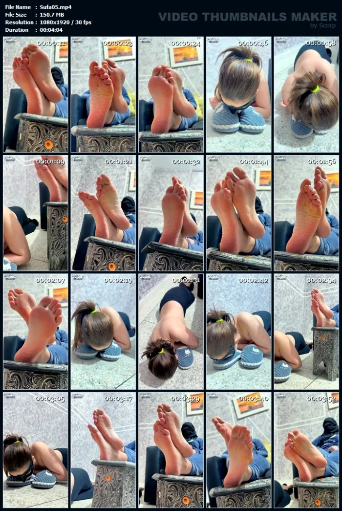Amal - Worship Slippers While Showing Feet - SUFALIA - MP4