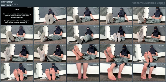 Lamiaa Feet POV - Sneakers, White Socks, Feet, And Middle Finger - SUFALIA - MP4