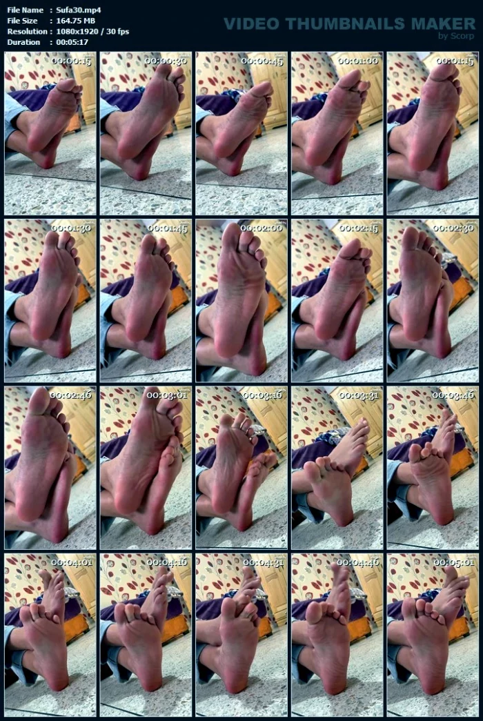 Najwa - Shapely Beautiful Soles Pose 3 - SUFALIA - MP4
