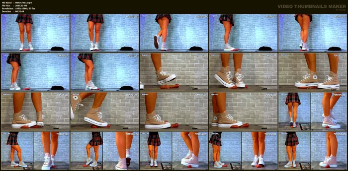 Smushing His Cock & Balls Under My Pink Converse Platforms - Ultimate Cam - AMBERS CBT - MP4