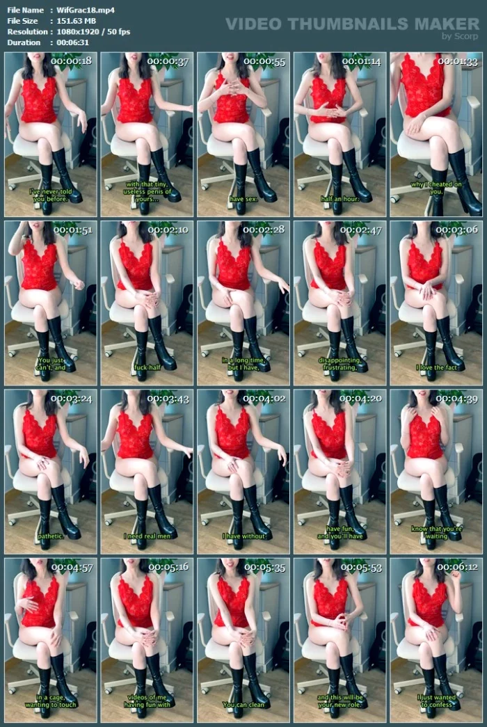 I've Cheated On You Cause Your Cock Is Useless - WIFEY GRACE / GRACE POISON - MP4