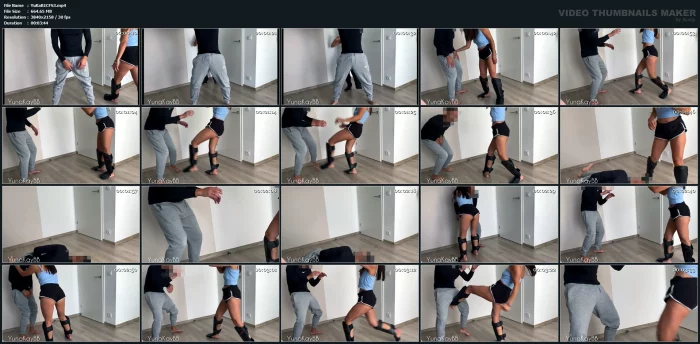 Hards Kicks Training Part 2 Ballbusting - YUNAKAYBB - MP4