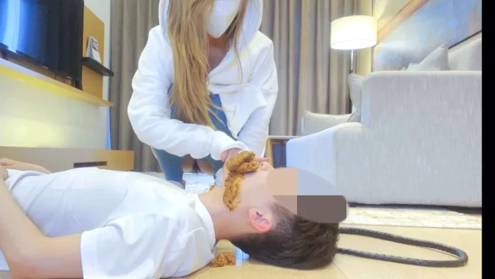 Sexy Legging Goddess Pooped Into The Toilet Sub's Mouth - CHINESE SCAT LOVE - MP4