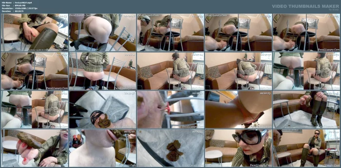 Shit Filling Human Toilet Using Ass, Hand And Boot - FECAL LUXURY - MP4