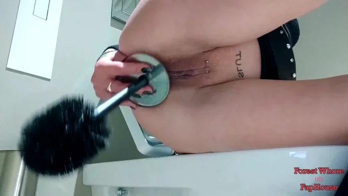 Drinking Piss While Walking Around The City And Licking Public Toilets - FOREST WHORE - MP4
