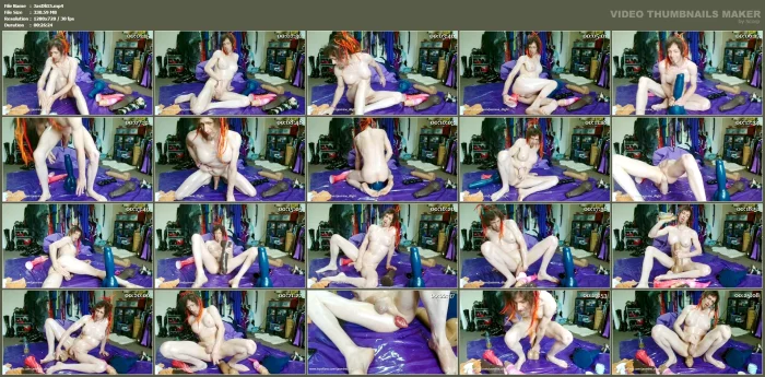 Oiled Up Shemale Extreme Anal Training, Giant Dildos With Belly Bulge, Gapes And Prolapse - JASMINE DLIGHT - MP4