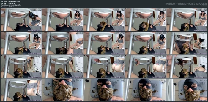 Submissive Toilet Slave - LATINA SCAT WIFE - MP4