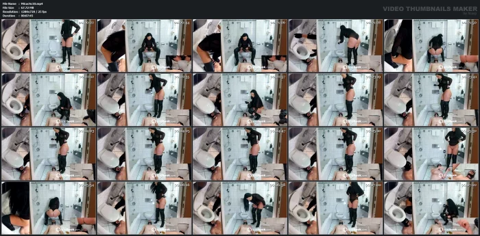 Stupid Loser Toilet In The Hotel - MISTRESS LUCIANA SCAT - MP4