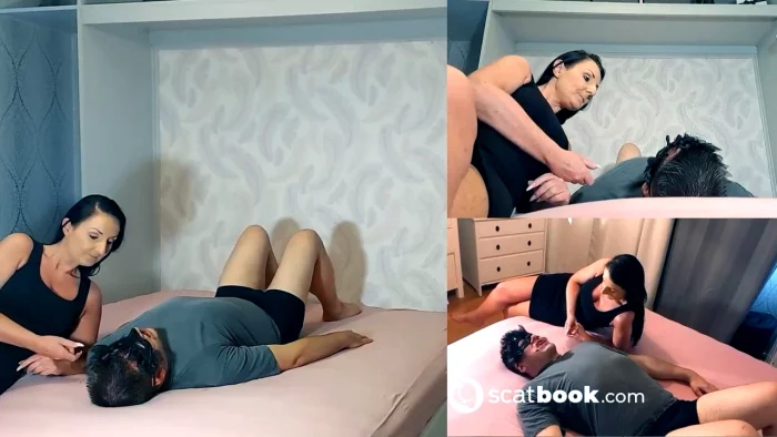 Shitted In My Neighbor's Mouth - MISTRESS LUCIANA SCAT - MP4
