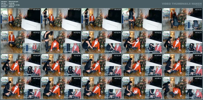 Santa Claus Filled With Shit - MISTRESS LUCIANA SCAT - MP4