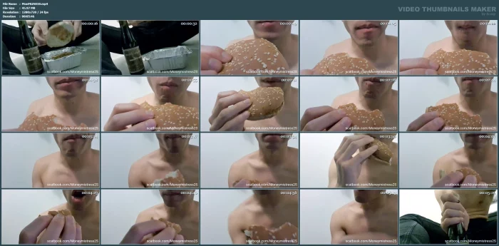 A Poop Hamburger With My Golden Bottle Of Champagne - MONEYMISTRESS2S - DEESSE SONIA - MP4