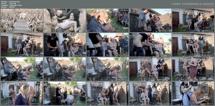 Orgy Over The Shaved Head - PERVERSE FAMILY - MP4