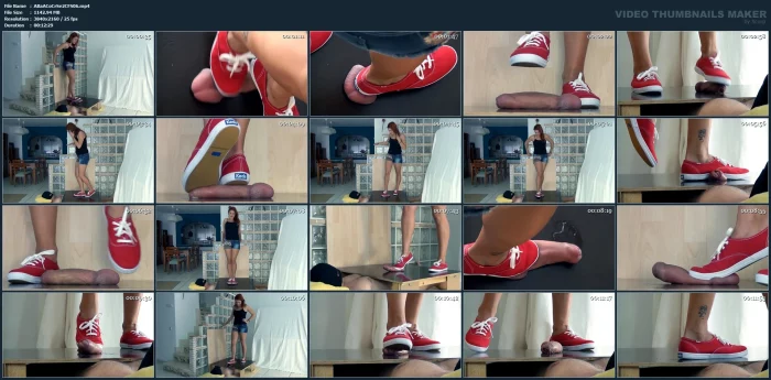 Ball Grinding Cock Crushing Ruined Orgasm Under Laras Keds Part 2 - ABALLS AND COCK CRUSHING SEXBOMB / CBTRAMPLE - MP4