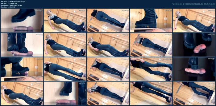 Deep Footprints In Cock And Balls From Mistress Alinas Rough Boots Part 1 - ABALLS AND COCK CRUSHING SEXBOMB / CBTRAMPLE - MP4