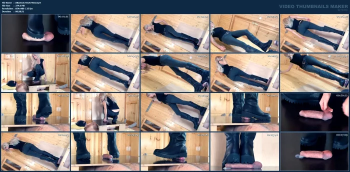 Deep Footprints In Cock And Balls From Mistress Alinas Rough Boots - Cockbox Trampling Bootjob - ABALLS AND COCK CRUSHING SEXBOMB / CBTRAMPLE - MP4
