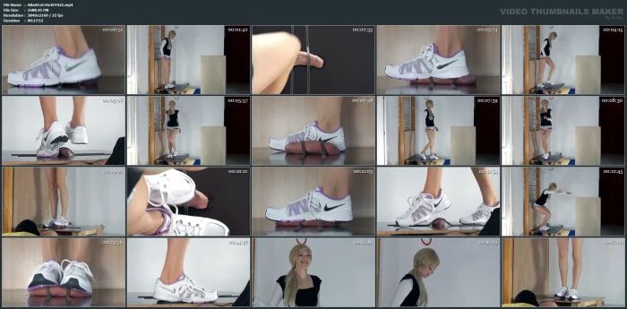 Furious Trampling, Stomping, Jogging Until Cum In Nike Sneakers By Mistress Alina With Cumshot Cockbox Cockboard Trample Cbt Ballbusting - ABALLS AND COCK CRUSHING SEXBOMB / CBTRAMPLE - MP4