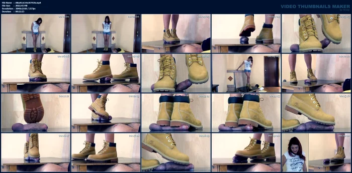 Timberlands Cock And Ball Trampling On Cockbox By Mistress Lara Cuore With Cumshot - ABALLS AND COCK CRUSHING SEXBOMB / CBTRAMPLE - MP4