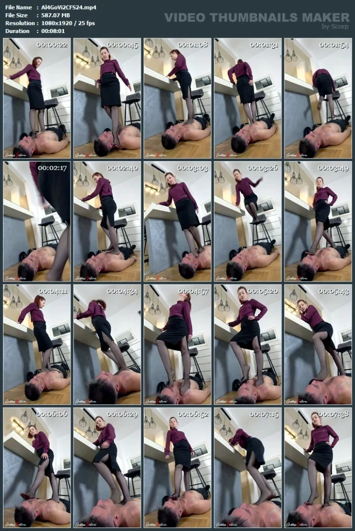 I Just Love Trampling You In My Sweaty Nylon Stockings Before Trampling Part 2 - ALL4 GODDESS VICTORIA - MP4