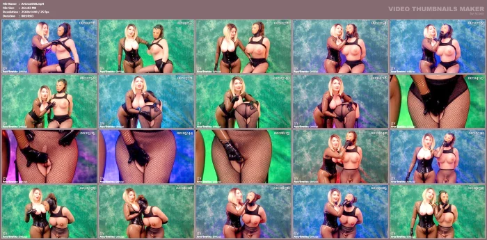 Hot Strict Latex Mistress And Her Play Toy - Trans Wearing Full Suit With Woman Body - ARYA GRANDER - MP4
