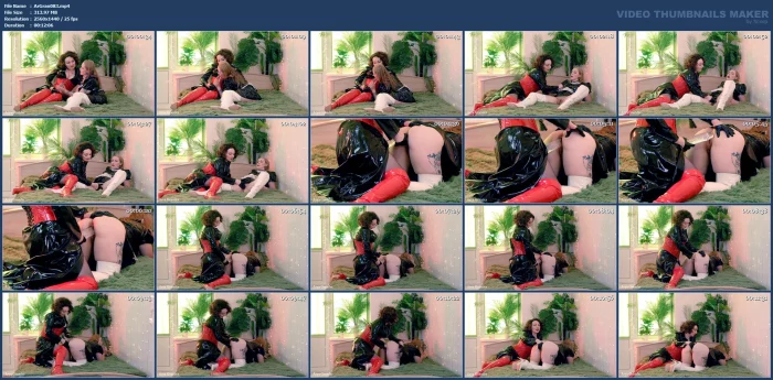 Lesbian Rough Strap-On Sex - Female Domination - Huge Dildo In Pretty Pussy - ARYA GRANDER - MP4