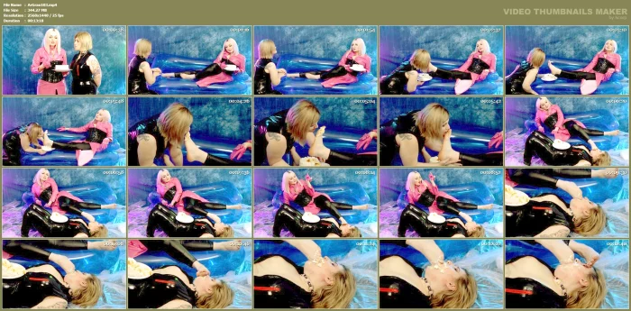 Rough Foot Gagging Lesbian Sex Fun With Cruel Blonde Mistress Arya - ARYA GRANDER - MP4