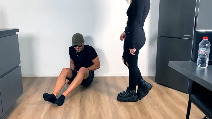 Ballbusting In Steel Cap Boots - ATHLETEBALLBUSTING - MP4