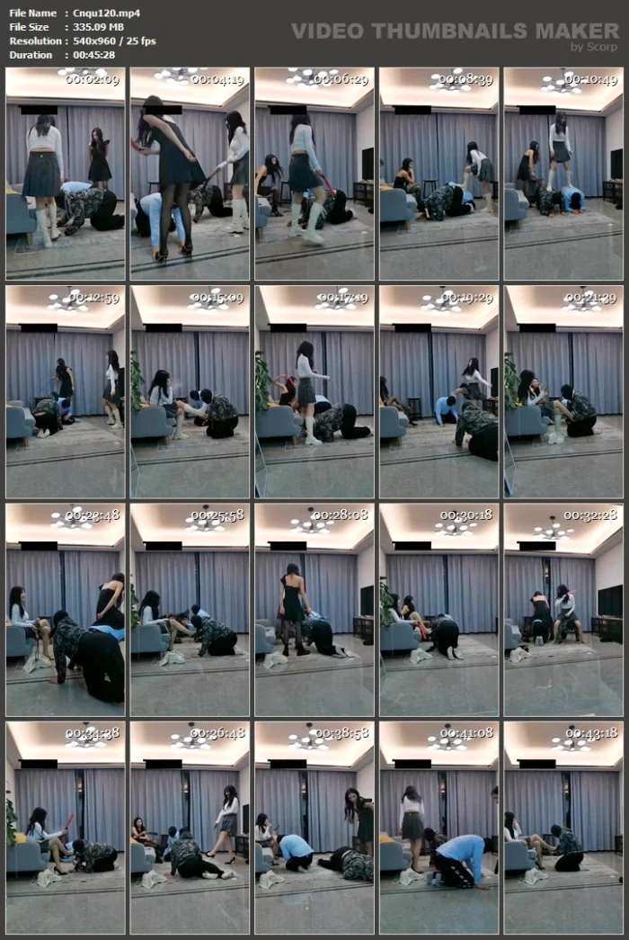 Goddess Wanling Double Domme Dog Training - CNQUEENS / CHINESE FEMDOM GODDESS - MP4