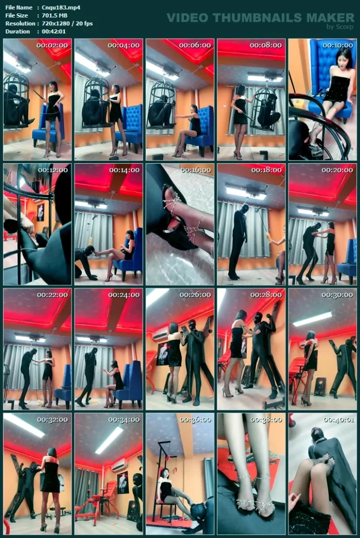 Goddess Jianyi Toys With Slave In Cage - CNQUEENS / CHINESE FEMDOM GODDESS - MP4
