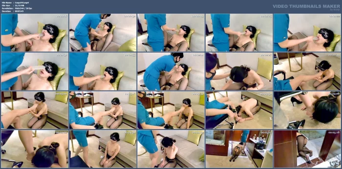 Chinese Air Hostess Trains Naked Slave Girl - Goddess Mengyu Lezdom Video - CNQUEENS / CHINESE FEMDOM GODDESS - MP4