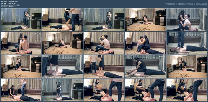 Hot Japanese Couple Humiliate White Slave Part 1 - CNQUEENS / CHINESE FEMDOM GODDESS - MP4