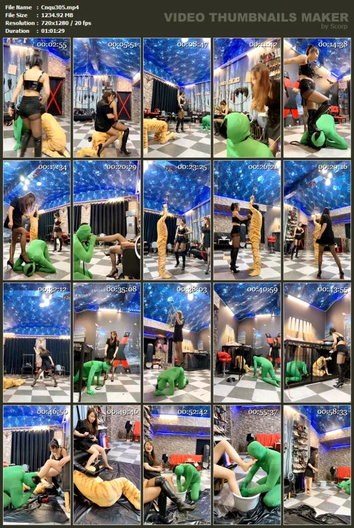 Mistress Hongyan - Double Domme Dungeon Femdom Session - CNQUEENS / CHINESE FEMDOM GODDESS - MP4