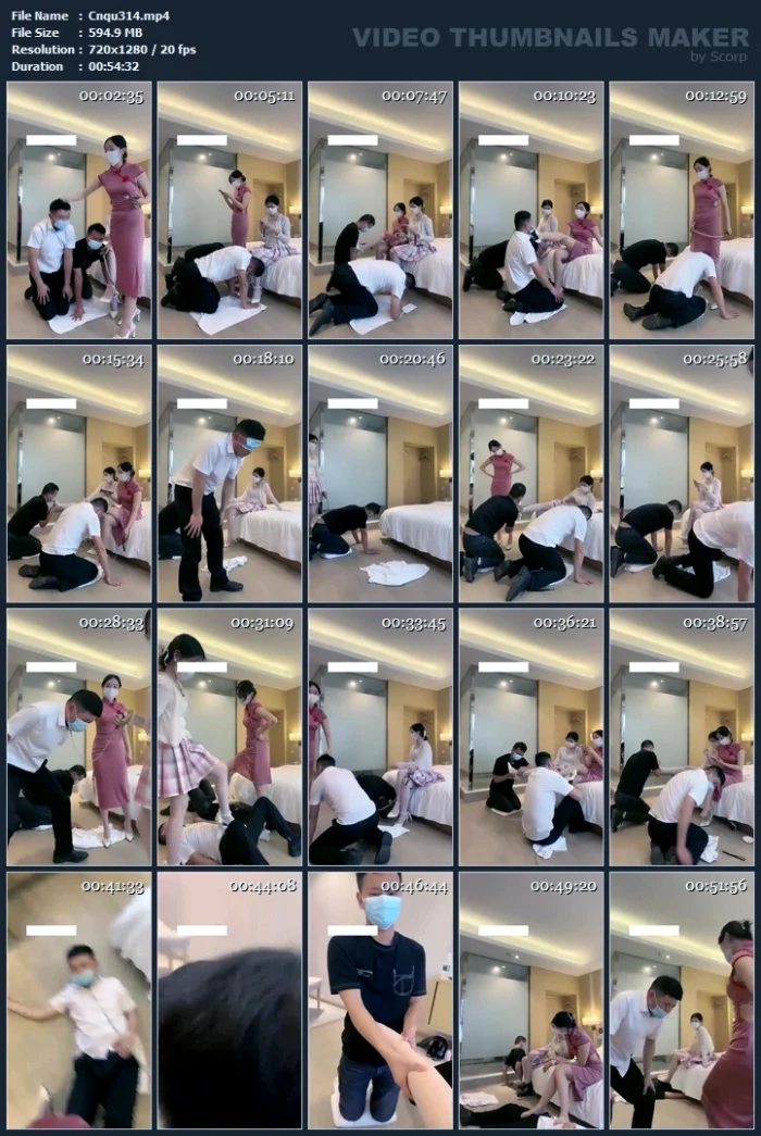 Beautiful Double Dommes Dominate Double Dogs - Goddess Ying - CNQUEENS / CHINESE FEMDOM GODDESS - MP4